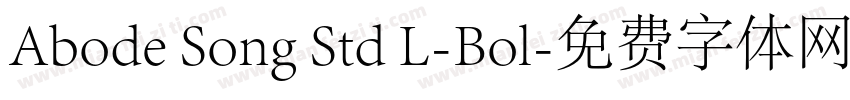 Abode Song Std L-Bol字体转换